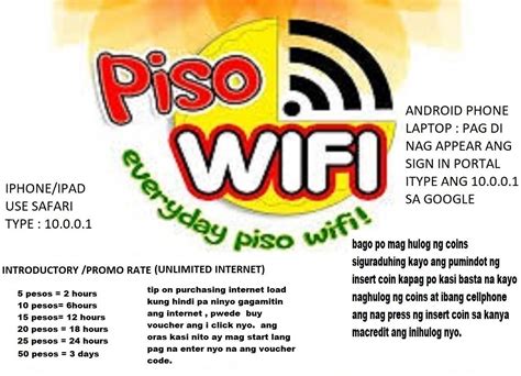 arnel piso wifi